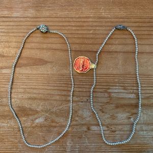 Vintage pearl Baby necklaces 12” and 13”
